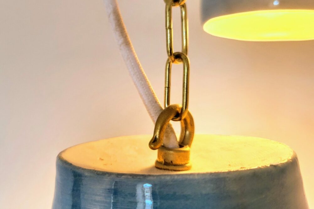 Luminaire en céramique artisanale “ORION” – Suspension design épurée et unique - Afbeelding 6