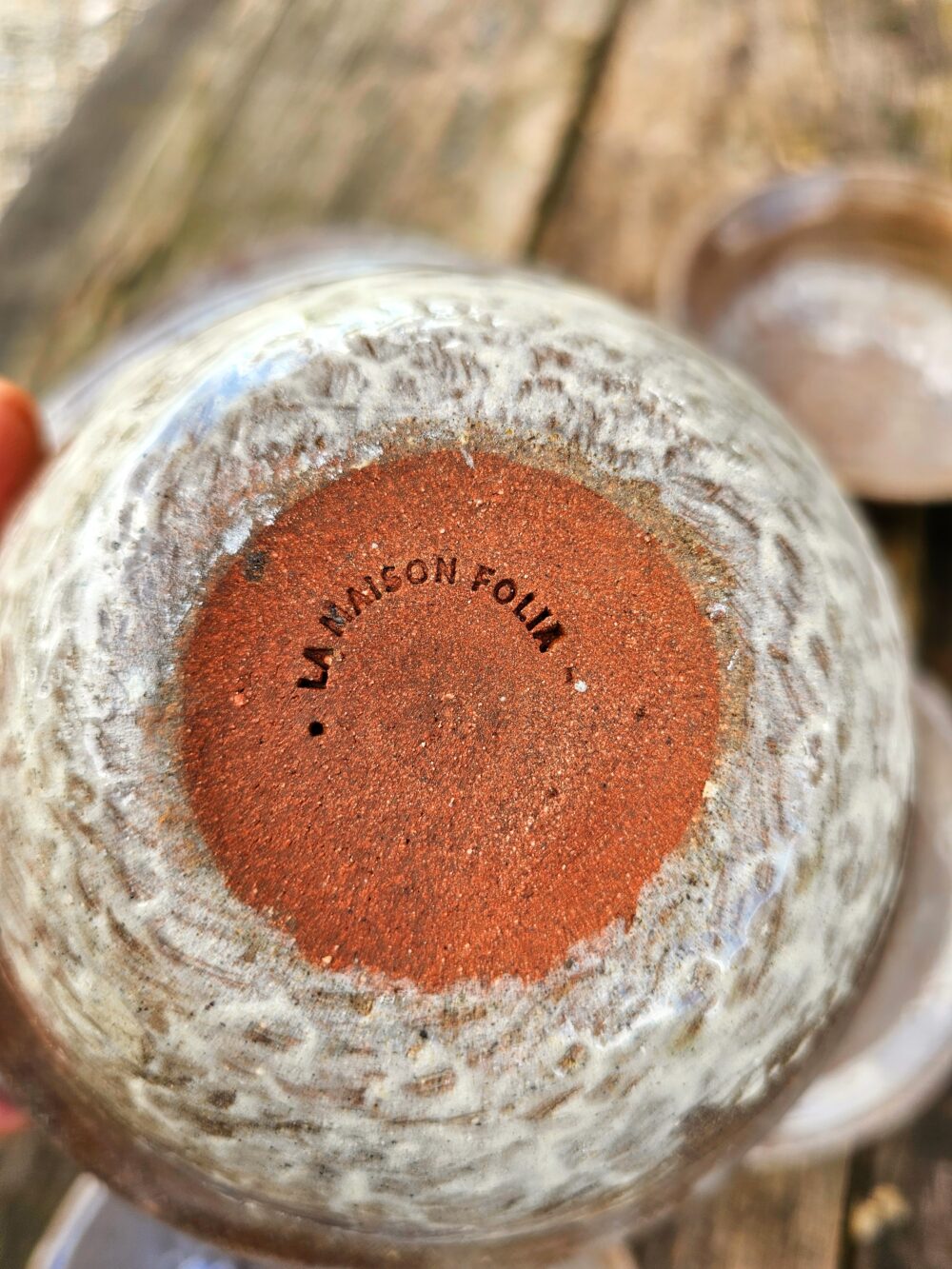 ÉCORCE – Bol artisanal en grès rouge émaillé – vendus à l’unité – Image 4