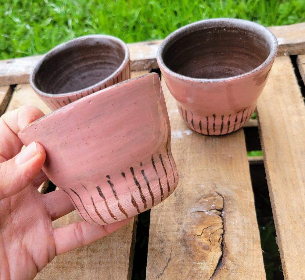 Tasse en grès rose – série LICHEN – Image 7