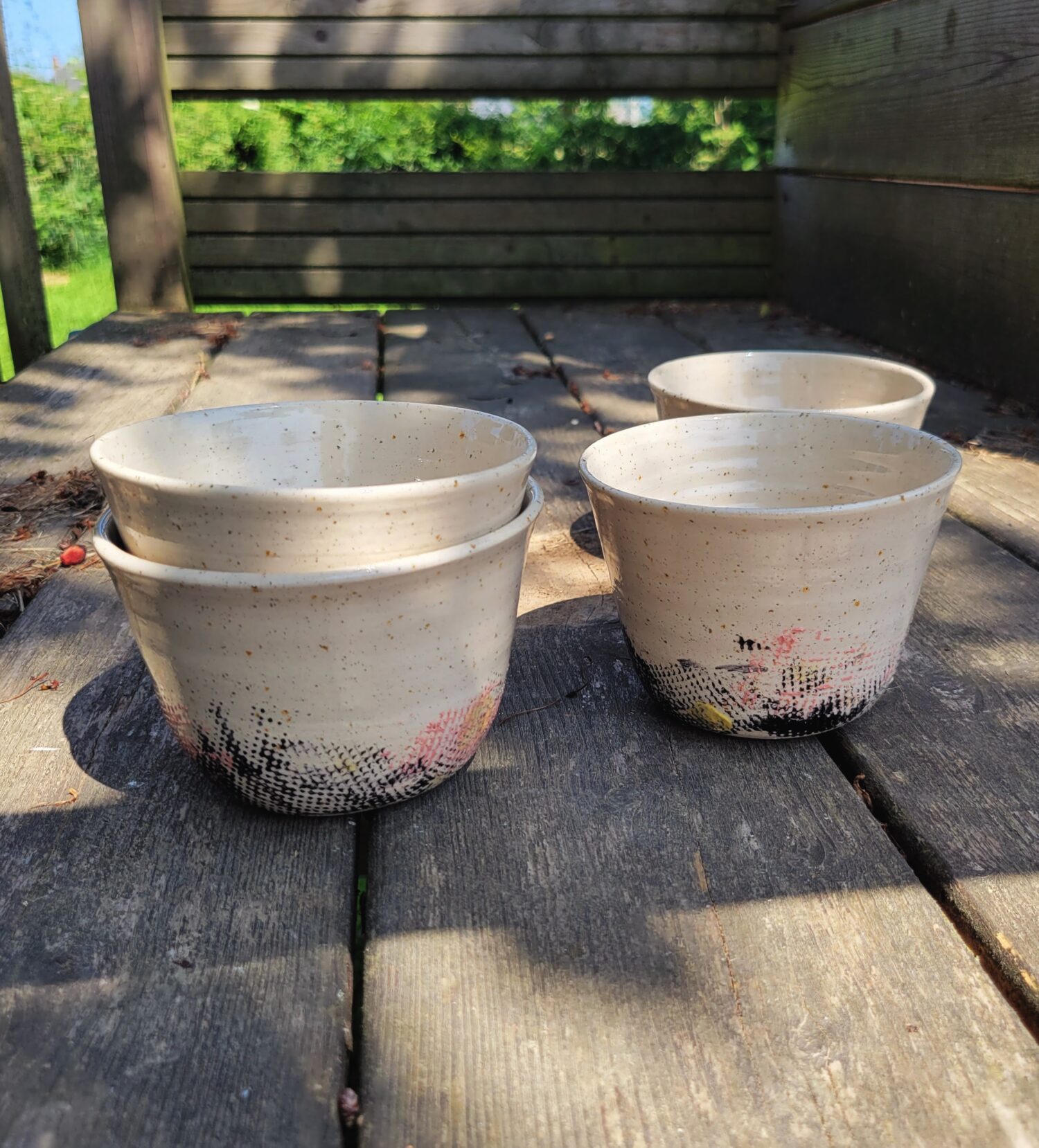 Bol “trame” en céramique artisanale – grès blanc pyrité - Fabriquer à Lille Fives