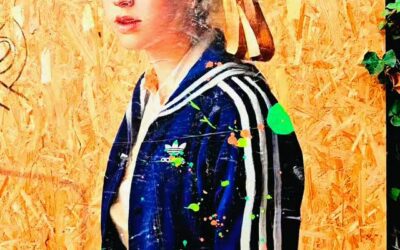 STREET ART — La Jeune fille au survêt bleu, Lille-Fives-Cail