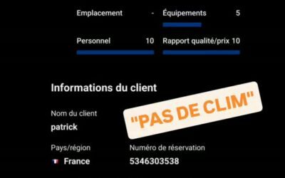 PAS DE CLIM : C’est le point négatif de Patrick.